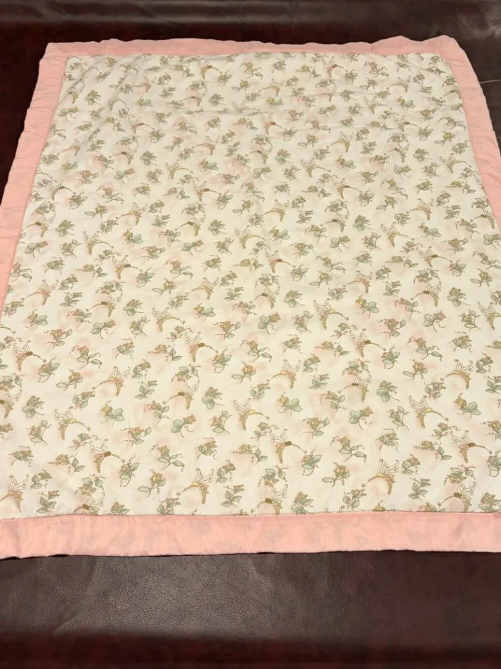 Vintage Jessica McClintock baby crib bedding quilt blanket set pink fairy Y2K